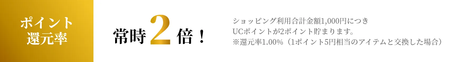 ポイント還元率 常時2倍